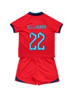 England Jude Bellingham #22 Replika Borta Kläder Barn VM 2022 Kortärmad (+ byxor)